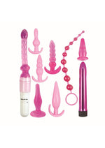 Load image into Gallery viewer, Pink Elite Collection Vibrating Supreme Anal Play Kit