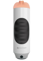 Load image into Gallery viewer, Pipedream Extreme Toyz Mega Grip Vibrating Pussy Masturbator - Pussy - Black/Vanilla/White