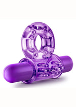 Load image into Gallery viewer, Play with Me Couples Play Vibrating Cock Ring - Purple