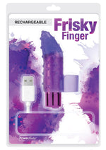 Load image into Gallery viewer, Powerbullet Frisky Finger Rechargeable Finger Massager - Purple