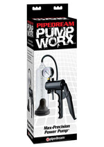 Load image into Gallery viewer, Pump Worx Max Precision Power Penis Pump - Black/Clear