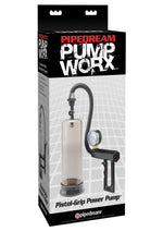 Load image into Gallery viewer, Pump Worx Pistol Grip Power Penis Pump - Black/Clear/Smoke