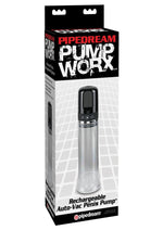 Load image into Gallery viewer, Pump Worx Rechargeable 3-Speed Auto-Vac Penis Pump - Black/Clear