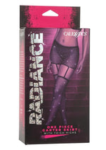 Load image into Gallery viewer, Radiance One Piece Garter Skirt with Thigh Highs - Black - One Size