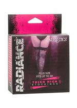 Load image into Gallery viewer, Radiance Thigh High Stocking - Black - Plus Size/Queen