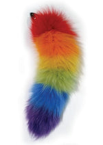 Load image into Gallery viewer, Rainbow Foxy Tail Pleasure Stainless Steel Plug