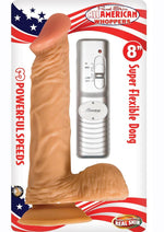 Load image into Gallery viewer, Real Skin All American Whoppers Vibrating Dildo with Balls - Vanilla - 8in
