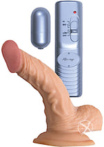 Load image into Gallery viewer, Real Skin All American Whoppers Vibrating Dildo with Balls - Flesh/Vanilla - 5in