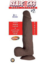 Load image into Gallery viewer, Realcocks Dual Layered #7 Bendable Dildo - Brown/Chocolate - 8.5in