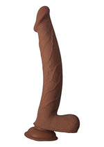 Load image into Gallery viewer, Realcocks Dual Layered Bendable Dildo - Chocolate - 10in