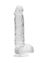 Load image into Gallery viewer, Realrock Crystal Clear Dildo with Balls - Clear - 6in