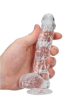 Load image into Gallery viewer, Realrock Crystal Clear Dildo with Balls