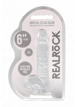 Load image into Gallery viewer, Realrock Crystal Clear Dildo with Balls - Clear - 6in