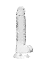 Load image into Gallery viewer, Realrock Crystal Clear Dildo with Balls - Clear - 7in