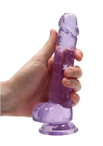 Load image into Gallery viewer, Realrock Crystal Clear Dildo with Balls