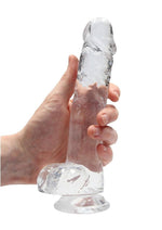 Load image into Gallery viewer, Realrock Crystal Clear Dildo with Balls