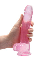 Load image into Gallery viewer, Realrock Crystal Clear Dildo with Balls
