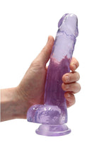 Load image into Gallery viewer, Realrock Crystal Clear Dildo with Balls