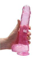 Load image into Gallery viewer, Realrock Crystal Clear Dildo with Balls
