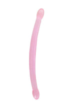 Load image into Gallery viewer, Realrock Crystal Clear Non Realistic Double Dildo - Clear/Pink - 17in