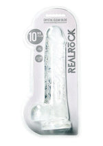 Load image into Gallery viewer, Realrock Crystal Clear Realistic Dildo with Balls - Clear - 10in