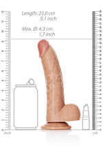 Load image into Gallery viewer, Realrock Curved Realistic Dildo with Balls and Suction Cup