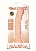 Load image into Gallery viewer, Realrock Curved Realistic Dildo with Suction Cup - Vanilla - 10in