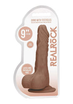 Load image into Gallery viewer, Realrock Skin Realistic Dildo with Balls - Caramel - 9in