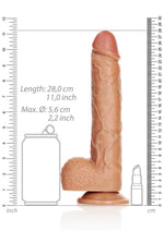 Load image into Gallery viewer, Realrock Straight Realistic Dildo with Balls and Suction Cup