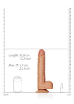 Load image into Gallery viewer, Realrock Straight Realistic Dildo with Balls and Suction Cup