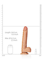 Load image into Gallery viewer, Realrock Straight Realistic Dildo with Balls and Suction Cup