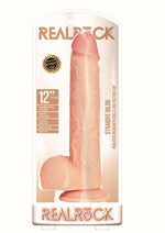 Load image into Gallery viewer, Realrock Straight Realistic Dildo with Balls and Suction Cup - Vanilla - 12in