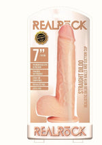 Load image into Gallery viewer, Realrock Straight Realistic Dildo with Balls and Suction Cup - Vanilla - 7in