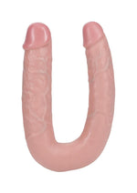 Load image into Gallery viewer, Realrock Ultra Realistic Skin U Shaped Double Dildo - Vanilla - 9in