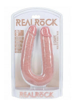 Load image into Gallery viewer, Realrock Ultra Realistic Skin U Shaped Double Dildo - Vanilla - 9in