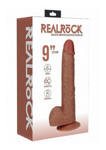 Load image into Gallery viewer, Realrock Vibrating Cock with Balls Regular Straight - Caramel - 9in
