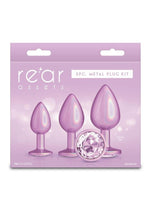 Load image into Gallery viewer, Rear Assets Trainer Chrome Plated Anal Plugs Kit (3pc Set) - Iridescent - Pink