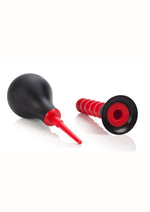 Load image into Gallery viewer, Ribbed Anal Douche - Black/Red