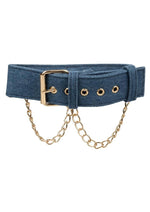 Load image into Gallery viewer, Ride 'Em Premium Denim Collection Collar with Leash
