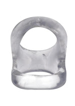 Load image into Gallery viewer, Rock Solid The Hoist Dual Cock Ring - Clear