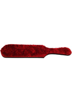 Load image into Gallery viewer, Rouge Leather Paddle with Faux Fur - Black/Red