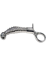 Load image into Gallery viewer, Rouge Ribbed Stainless Steel Anal Plug with Handle