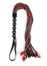 Load image into Gallery viewer, Saffron Braided Flogger - Black/Red