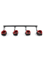 Load image into Gallery viewer, Saffron Spreader Bar and Cuff - Black/Red - Set