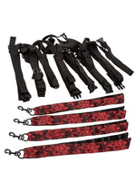 Load image into Gallery viewer, Scandal 8 Points Of Love Bed Restraint - Black/Multicolor/Red