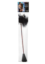 Load image into Gallery viewer, Scandal Be Naughty Feather Crop - Black/Red