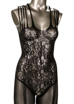 Load image into Gallery viewer, Scandal Strappy Lace Body Suit - Black