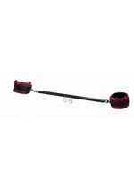 Load image into Gallery viewer, Secret Kisses Rosegasm Spreader Bar Set with Ankle Cuffs and Blindfold - Black/Red