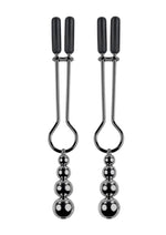 Load image into Gallery viewer, Selopa Beaded Nipple Clamps - Black Chrome