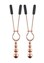 Load image into Gallery viewer, Selopa Beaded Nipple Clamps - Rose Gold